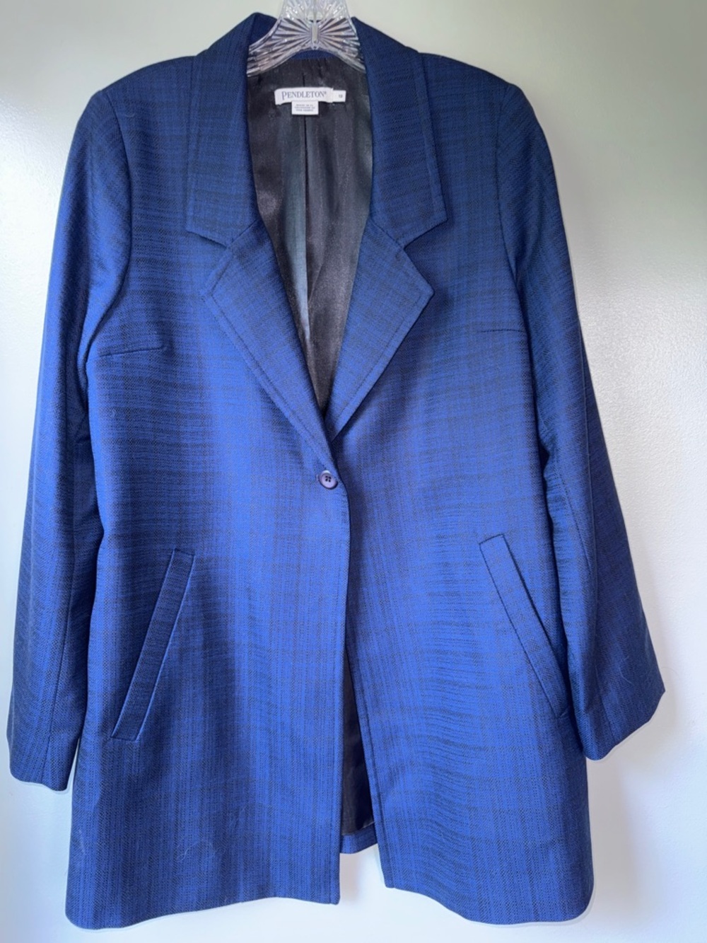 Pendleton Blue Single-Button Blazer Jacket
